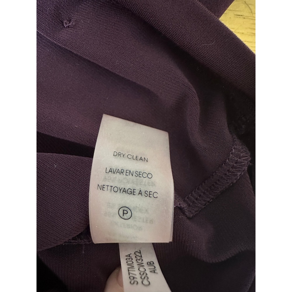 Calvin Klein‎ Shell Top Womens Plum Ruffle Keyhole Sleeveless Dark Academia L - Picture 4 of 6